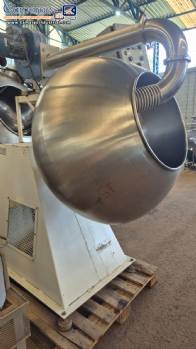 Stainless steel smooth coating pan with hot air blower, Apitec 300 liters