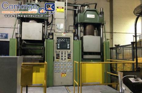 Double press for vulcanizing technical rubber parts TUNG YU 350 tons