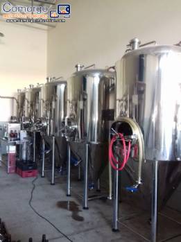 Factory line for the production of 15,000-liter draft beers with a three-block kitchen