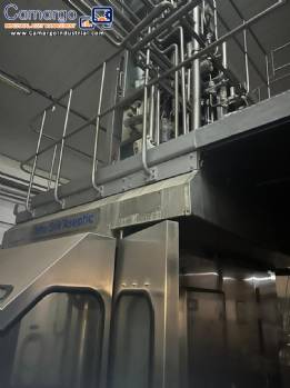 Complete Tetra Pak TBA 8 packaging line with cardboard packer and shrink