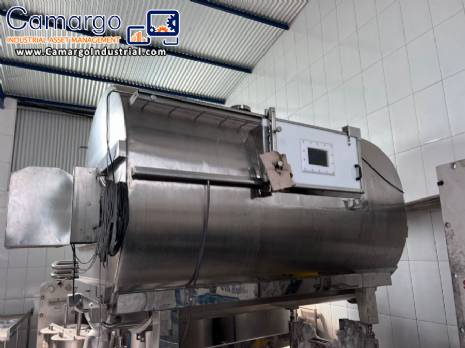 Continuous production line for Minas Frescal cheese, 2,000 liters, stainless steel.