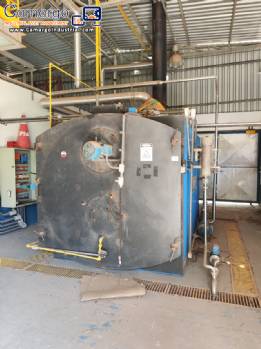 Gas-fired steam boiler with horizontal fire-tube burner Collins