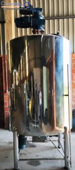 Hermetic reactor jacketed tank in 316 stainless 2.800 L