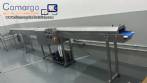 Chocolate coating machine with cooling tunnel for AGUIATECH coatings.
