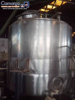 Stainless steel jacketed tank 1000 litres