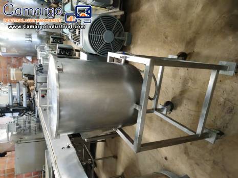 Stainless steel tank with bottom outlet 50 liters