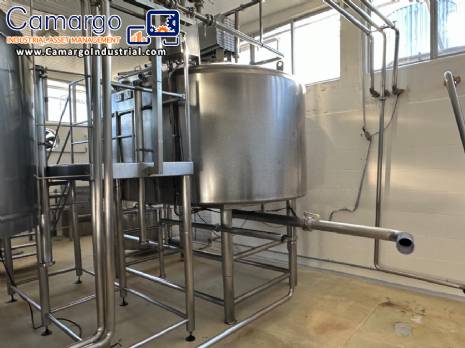 Queijomatic for making cheese paste Globo Inox 5,000 liters