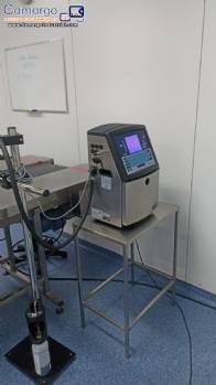 Conveyor belt with dater and 10 meter stainless steel support table