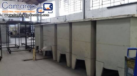 Cathodic electrodeposition line for inks