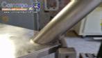 Inclined screw conveyor with stainless steel silo