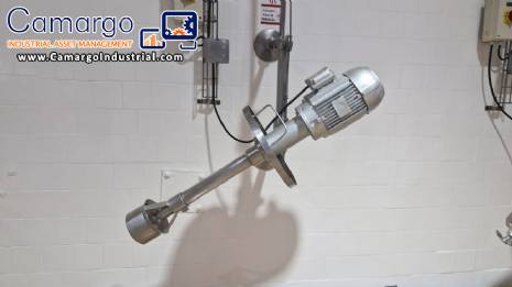 Stainless steel agitator, disperser, mixer, and homogenizer.
